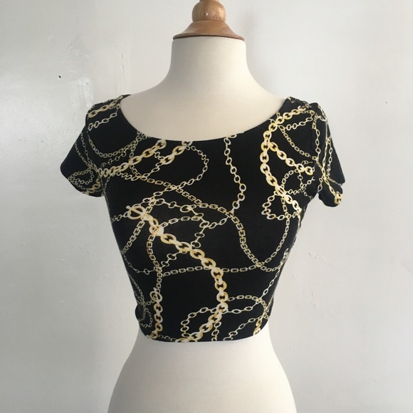 Forever 21 Tops - FOREVER 21 Chain Crop Tee
